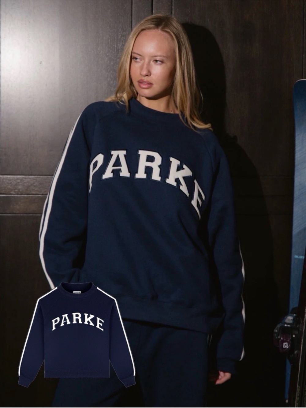 PARKE Sport Stripe Mockneck L/XL